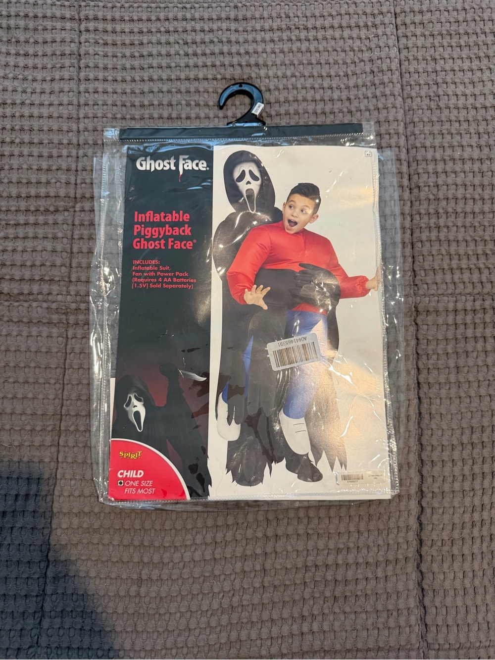 Spirit Inflatable Piggyback Ghost Face Costume - Black & Red